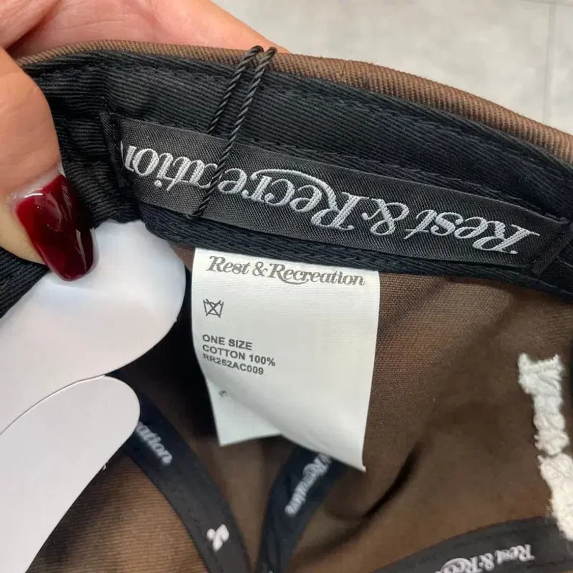 OS 새상품 레스트앤레크레이션 로고 코튼 볼캡 브라운 상품이미지7