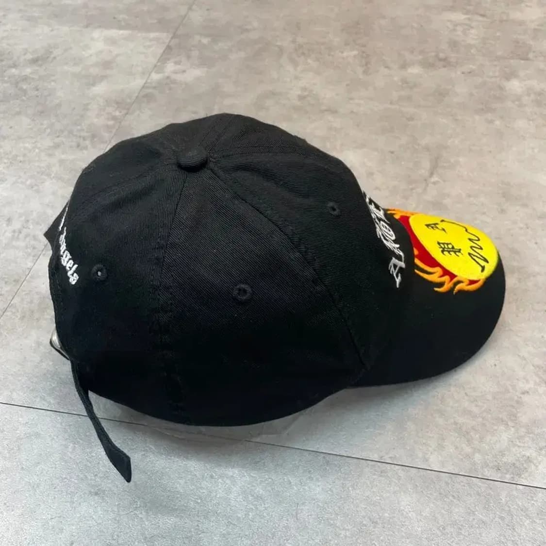 OS 팜 엔젤스 Palm Angels 버닝 헤드 볼캡 블랙 상품이미지4