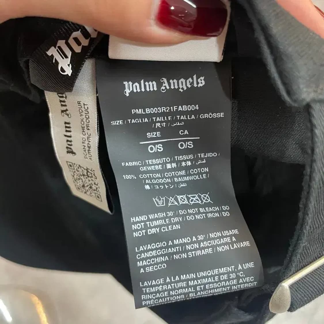 OS 팜 엔젤스 Palm Angels 버닝 헤드 볼캡 블랙 상품이미지8