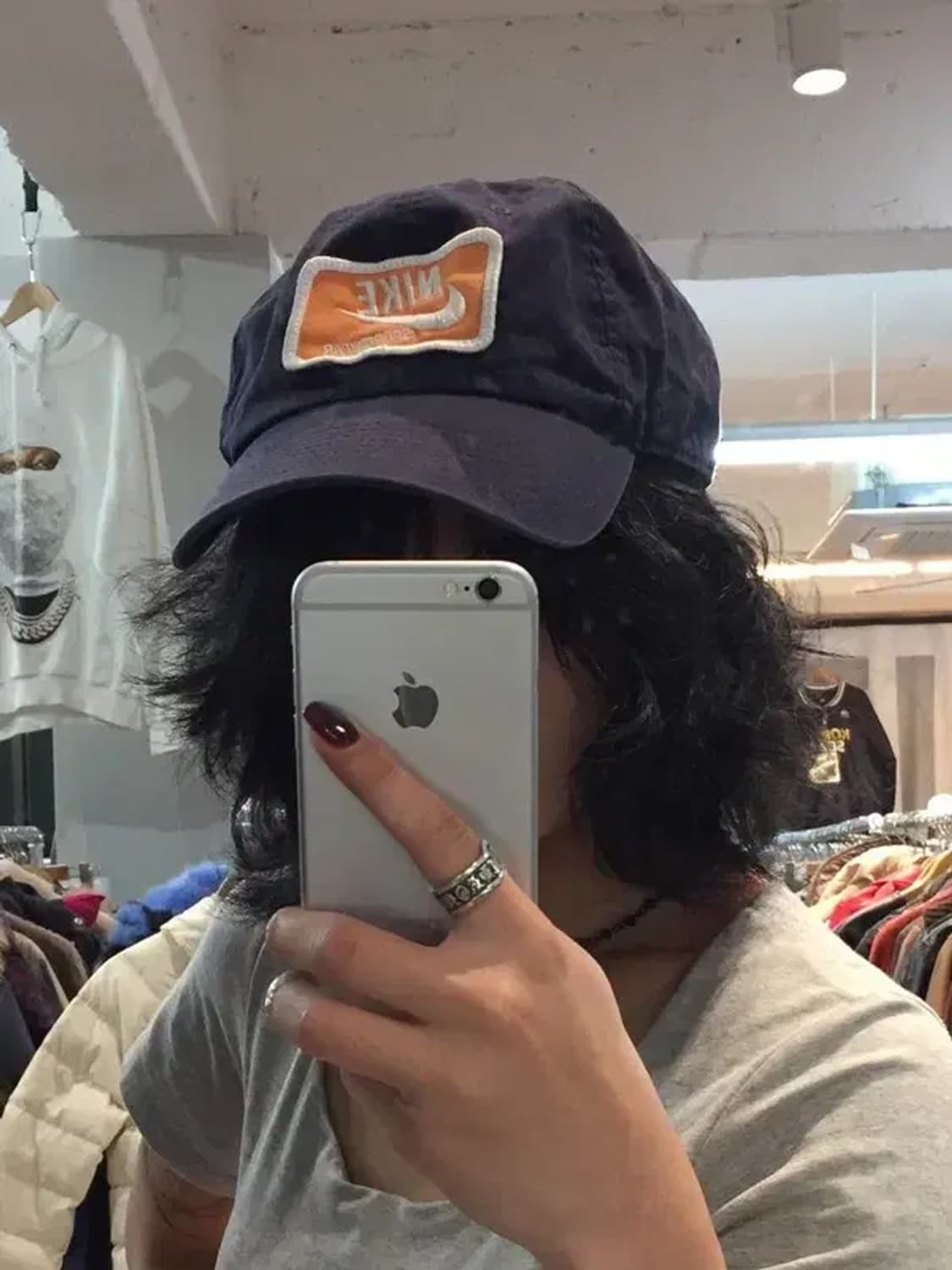 OS 나이키 스포츠웨어 자수 로고 볼캡 네이비 상품이미지1