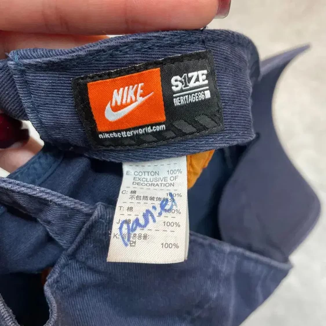 OS 나이키 스포츠웨어 자수 로고 볼캡 네이비 상품이미지7