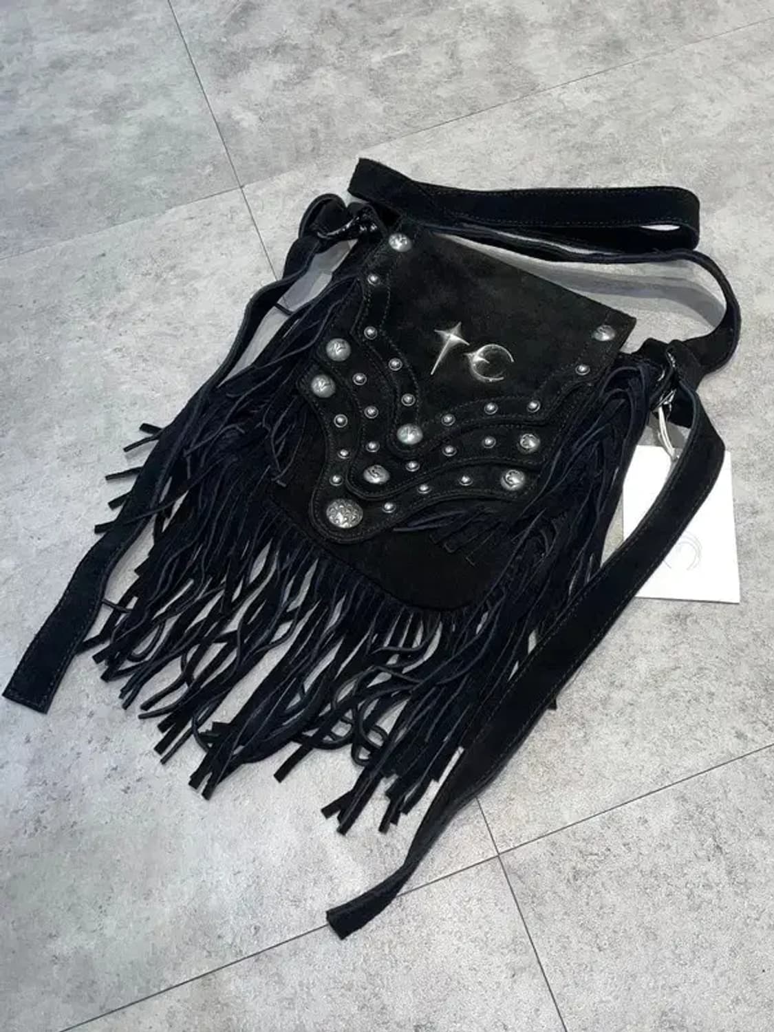 미사용 떠그클럽 카우보이 메신저 백 가방 새상품 블랙 상품이미지1