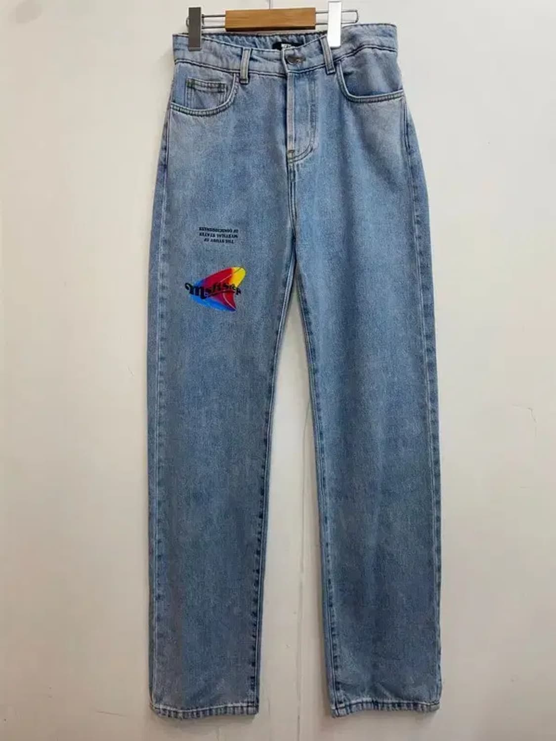 30 MSFTSrep 남성 로고 패치 스트레이트 진 중청 상품이미지2