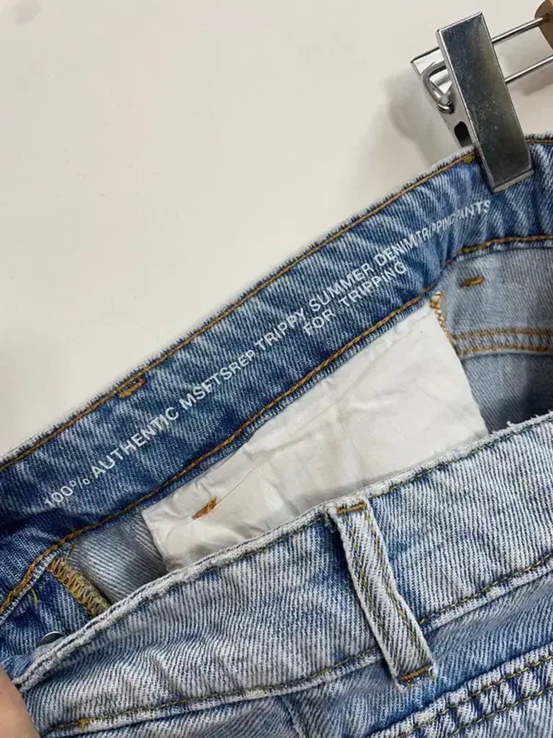 30 MSFTSrep 남성 로고 패치 스트레이트 진 중청 상품이미지6