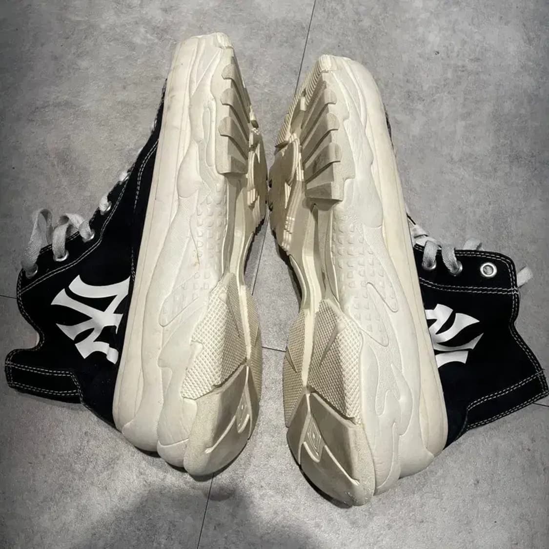 270 MLB 청키 하이 NY 블랙 캔버스 하이탑 스니커즈 상품이미지4