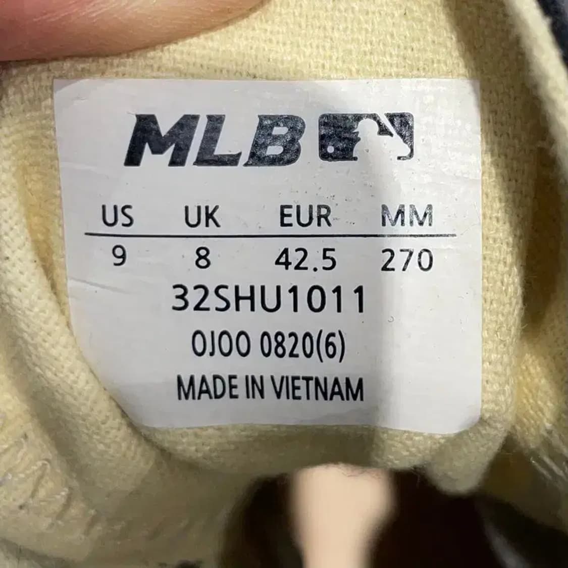 270 MLB 청키 하이 NY 블랙 캔버스 하이탑 스니커즈 상품이미지5