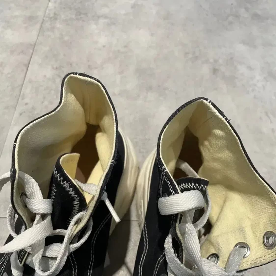 270 MLB 청키 하이 NY 블랙 캔버스 하이탑 스니커즈 상품이미지6