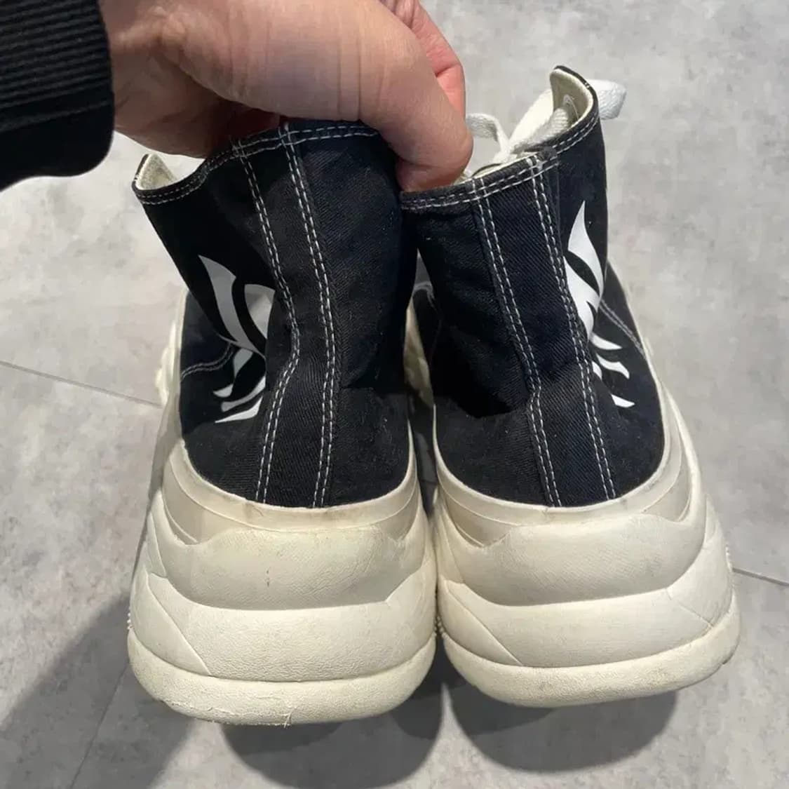 270 MLB 청키 하이 NY 블랙 캔버스 하이탑 스니커즈 상품이미지7