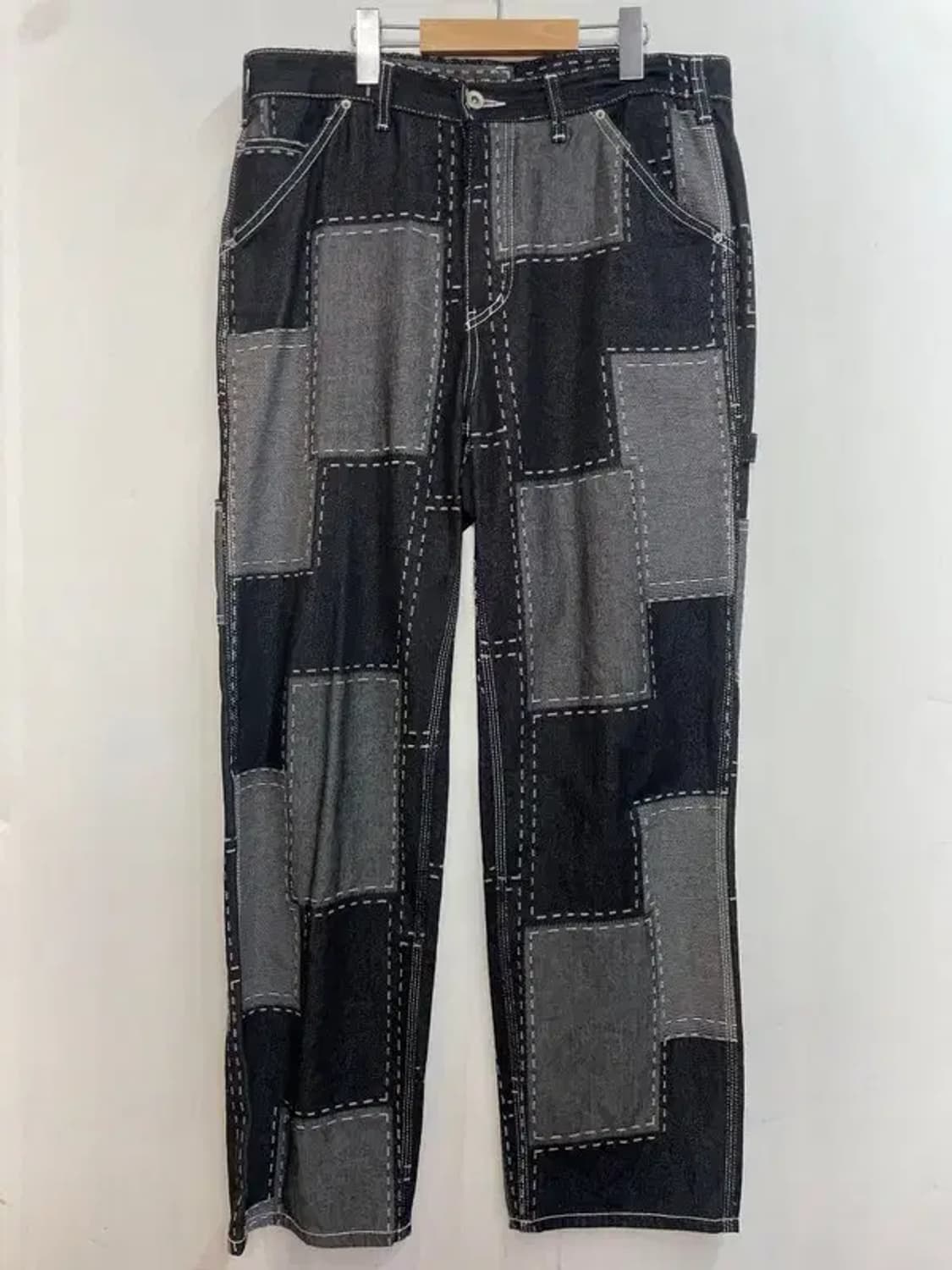 XL 4BLESS 컬렉션 스티치 패치워크 데님 팬츠 상품이미지2
