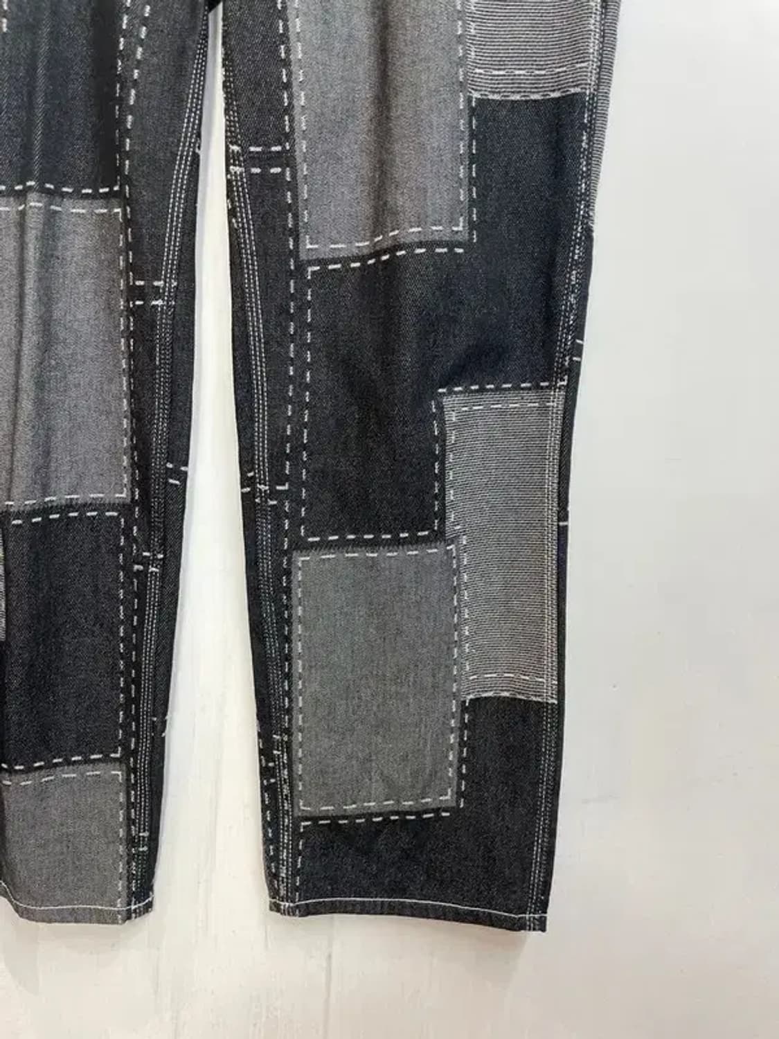 XL 4BLESS 컬렉션 스티치 패치워크 데님 팬츠 상품이미지3