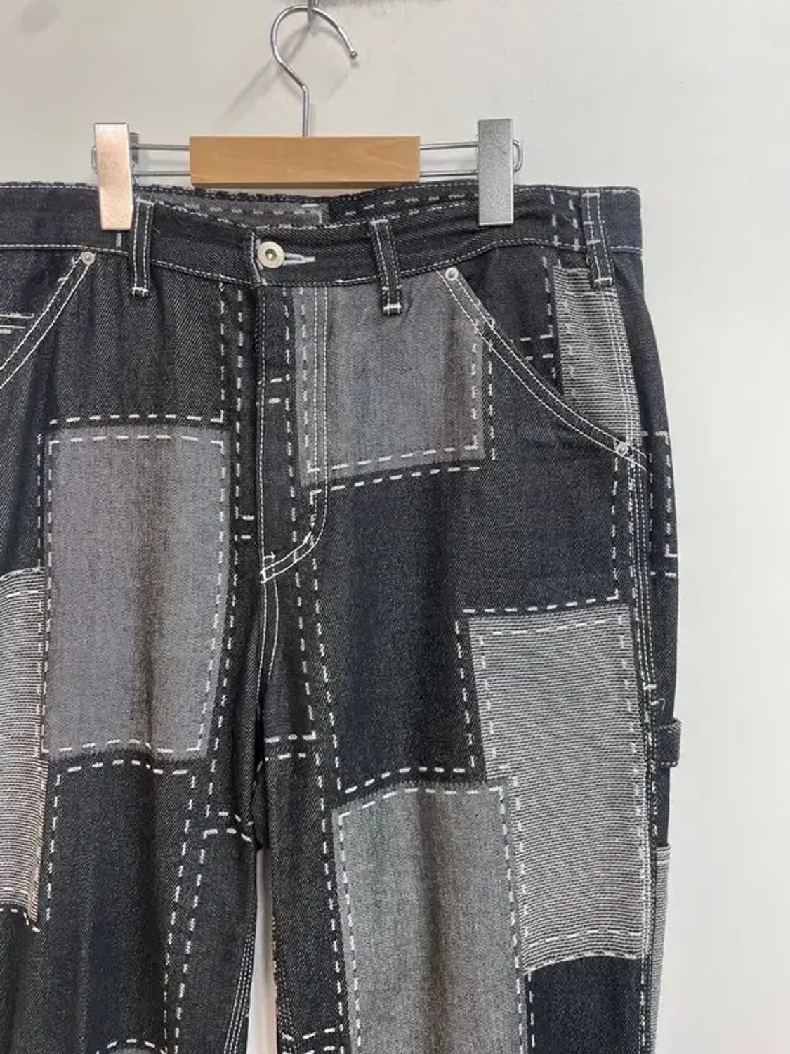 XL 4BLESS 컬렉션 스티치 패치워크 데님 팬츠 상품이미지4