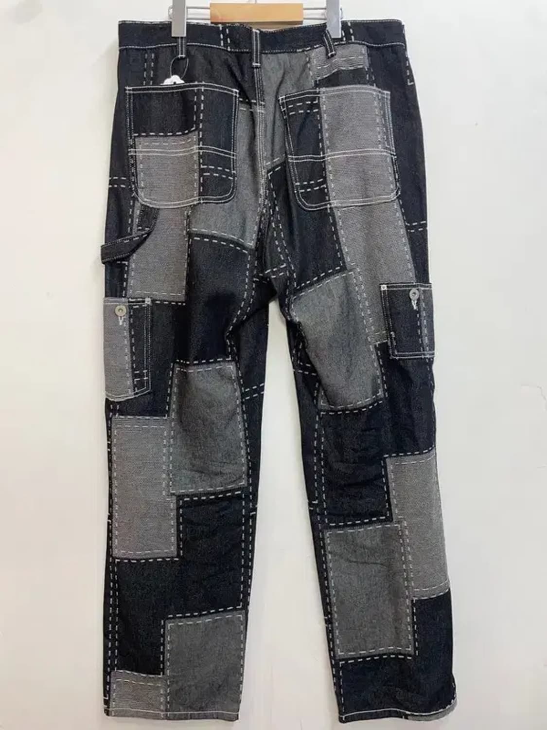 XL 4BLESS 컬렉션 스티치 패치워크 데님 팬츠 상품이미지7