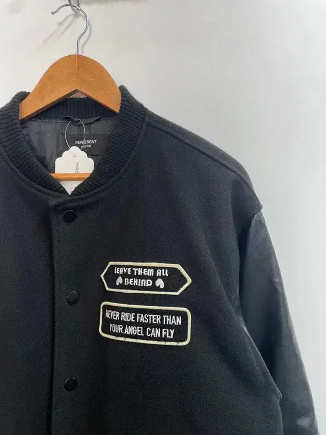 라지 리프레젠트 라지 오너스 클럽 바시티 자켓 블랙 상품이미지4