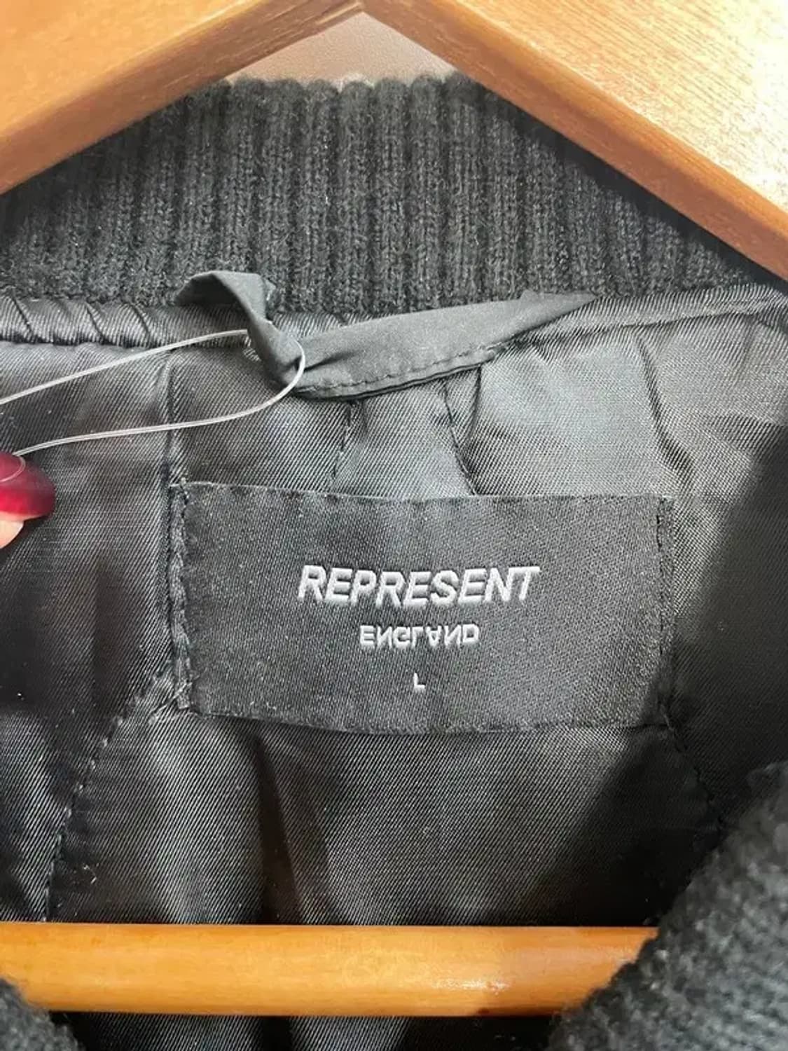 라지 리프레젠트 라지 오너스 클럽 바시티 자켓 블랙 상품이미지5