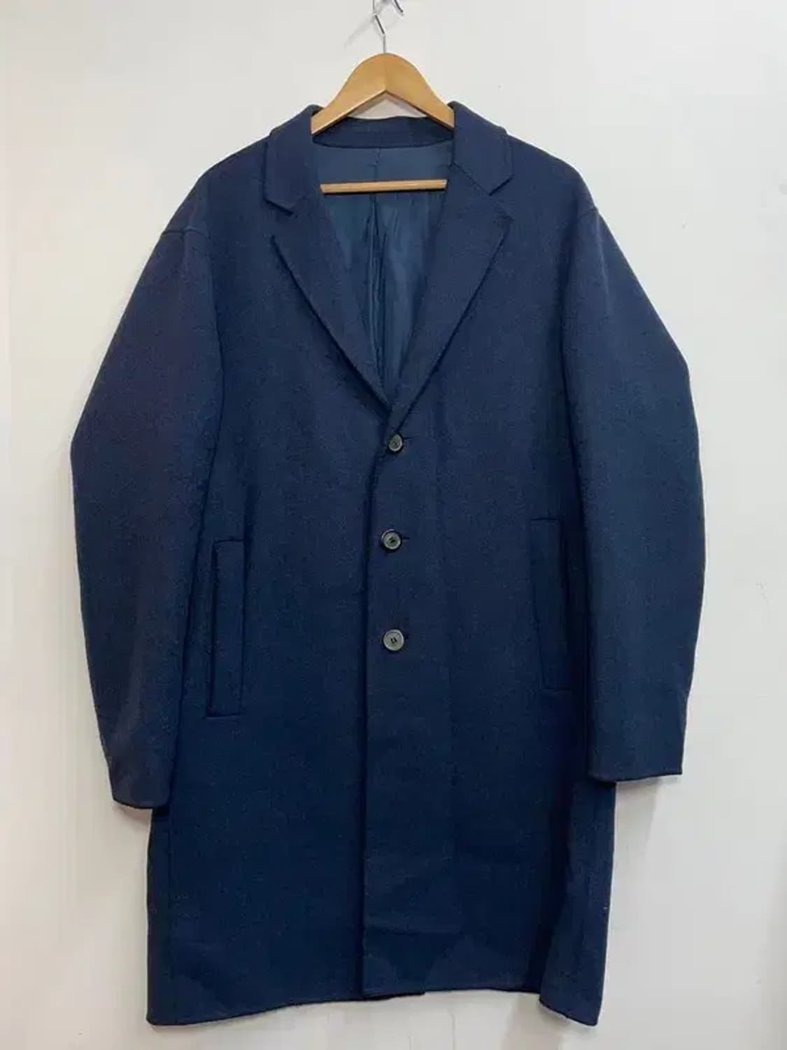 105 솔리드옴므 울 캐시미어 코트 블루 상품이미지2