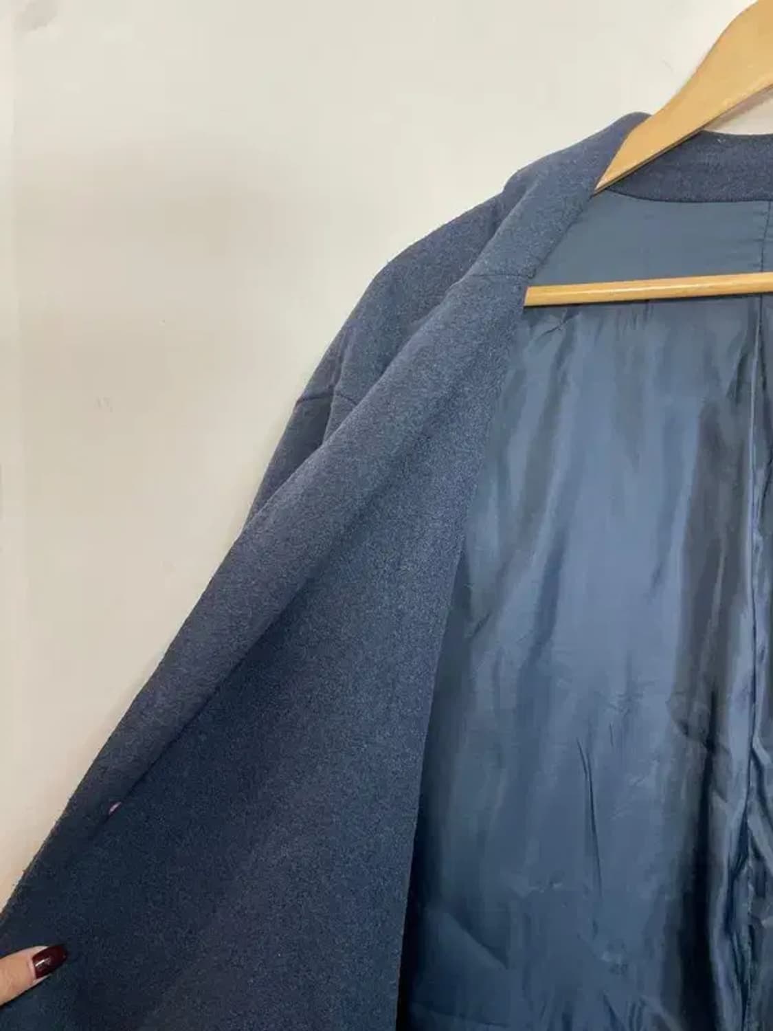 105 솔리드옴므 울 캐시미어 코트 블루 상품이미지5