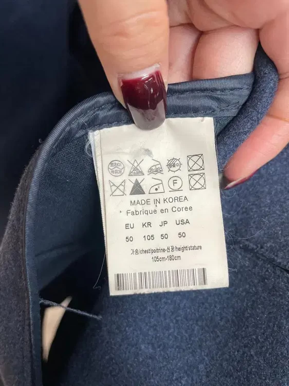 105 솔리드옴므 울 캐시미어 코트 블루 상품이미지7