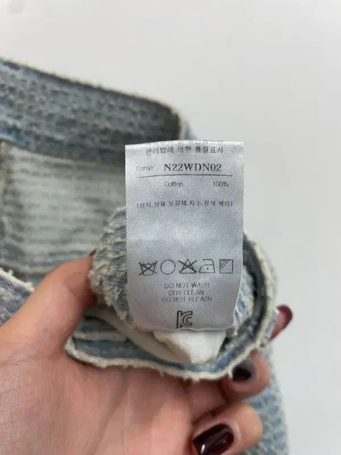 52 노이어 데미지 스트라이프 데님팬츠 상품이미지8