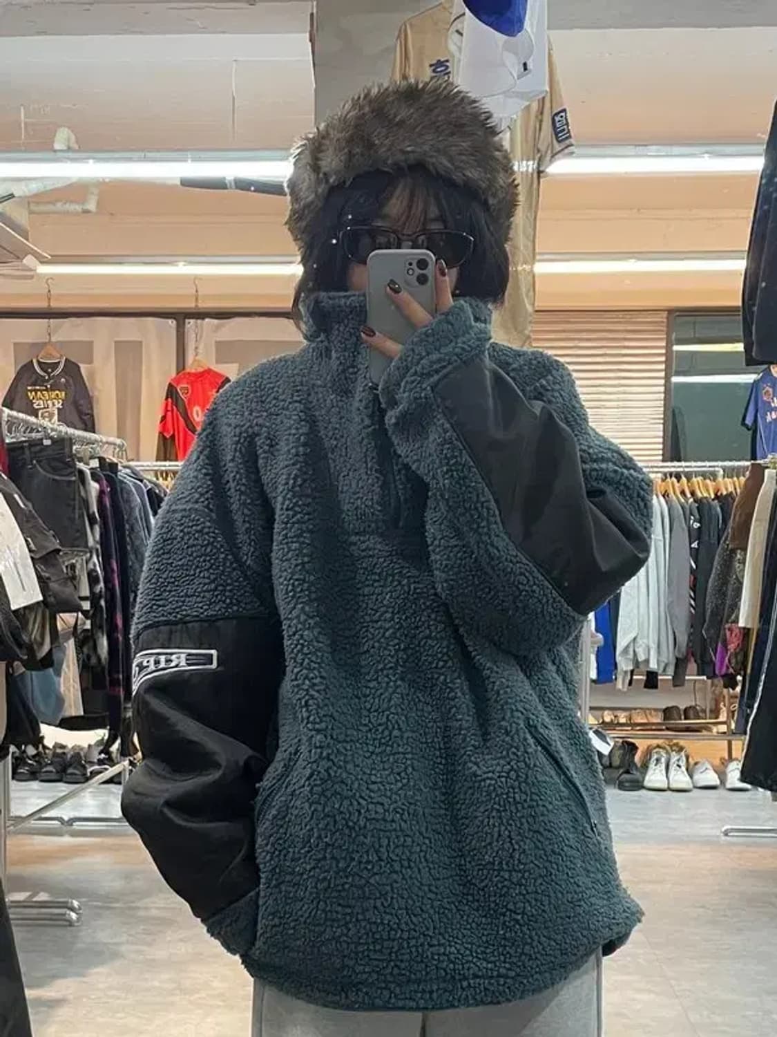 라지 90s Rip Curl 오버핏 플리스 후리스 상품이미지1