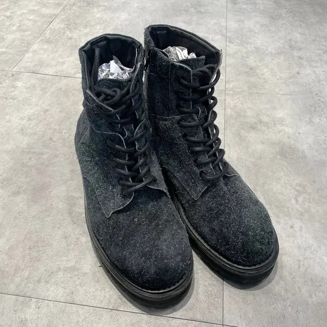 42 준지 블랙 비브람 솔 누벅 밀리터리 하이탑 부츠 새상품급 상품이미지1
