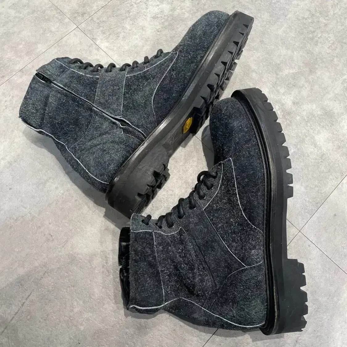 42 준지 블랙 비브람 솔 누벅 밀리터리 하이탑 부츠 새상품급 상품이미지3