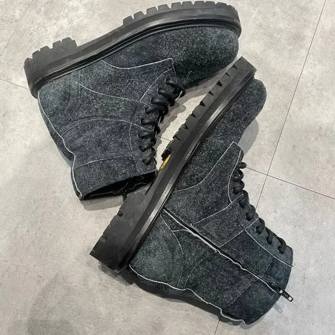 42 준지 블랙 비브람 솔 누벅 밀리터리 하이탑 부츠 새상품급 상품이미지4