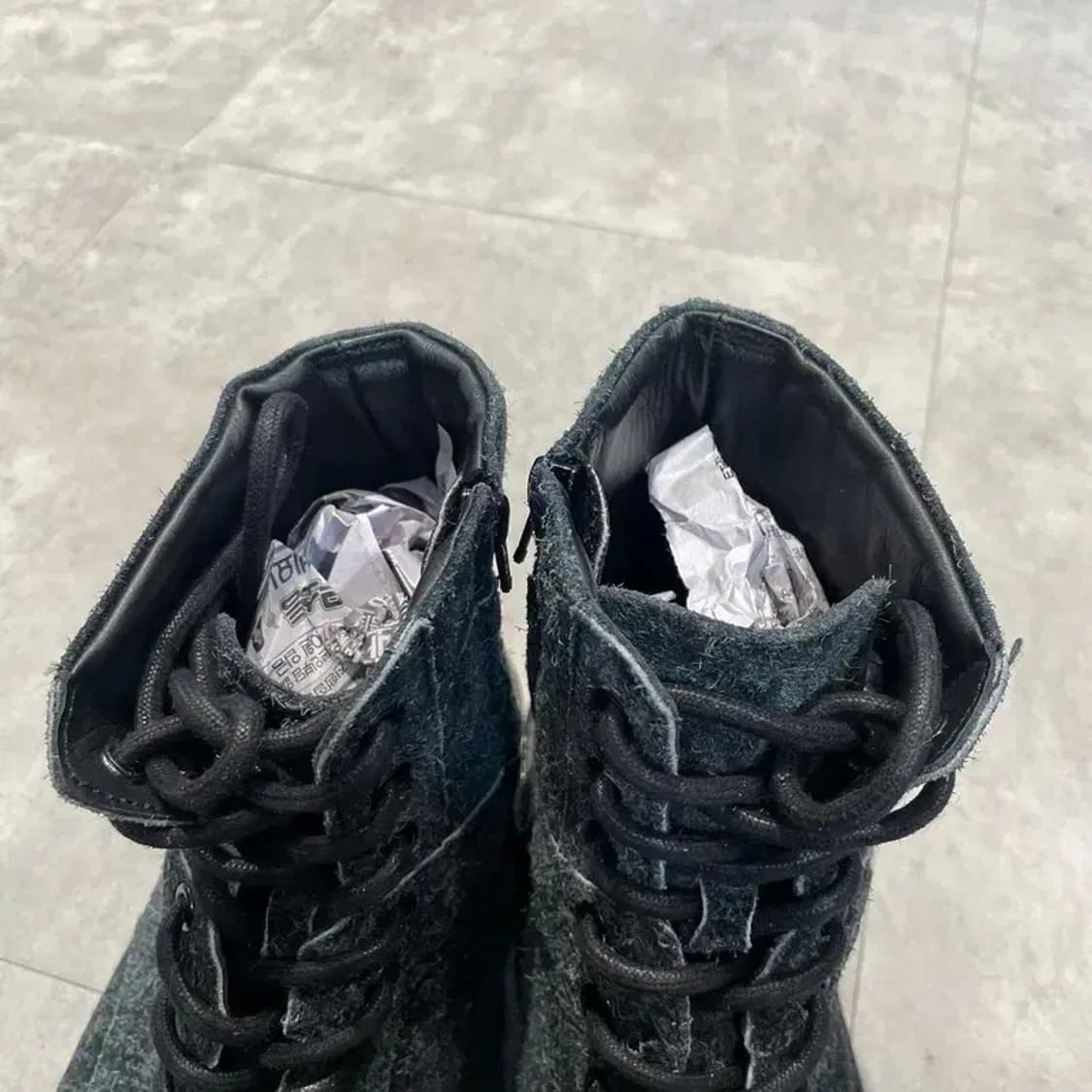 42 준지 블랙 비브람 솔 누벅 밀리터리 하이탑 부츠 새상품급 상품이미지7