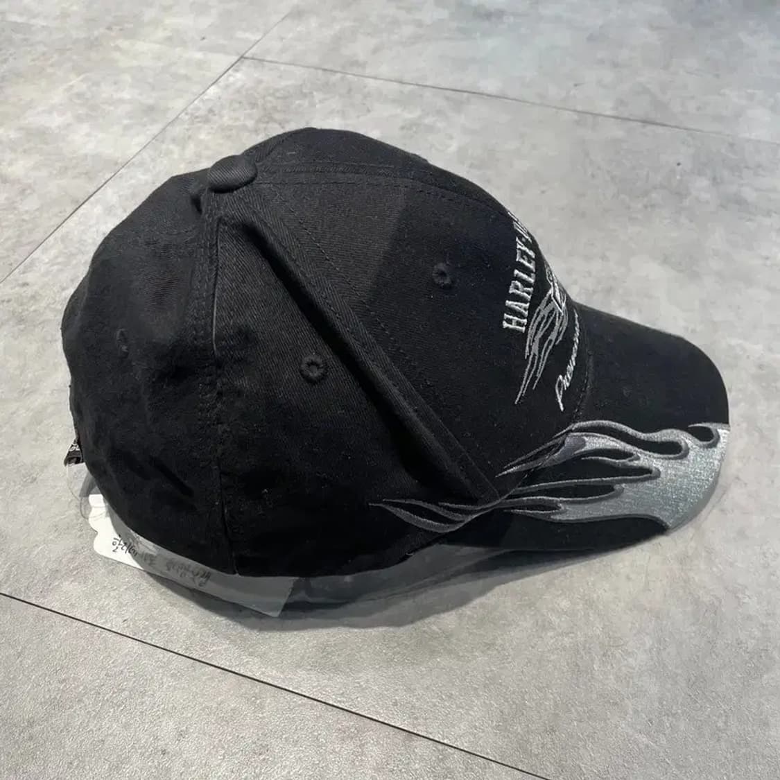 OS 할리데이비슨 플레임 볼캡 블랙 그레이 상품이미지3