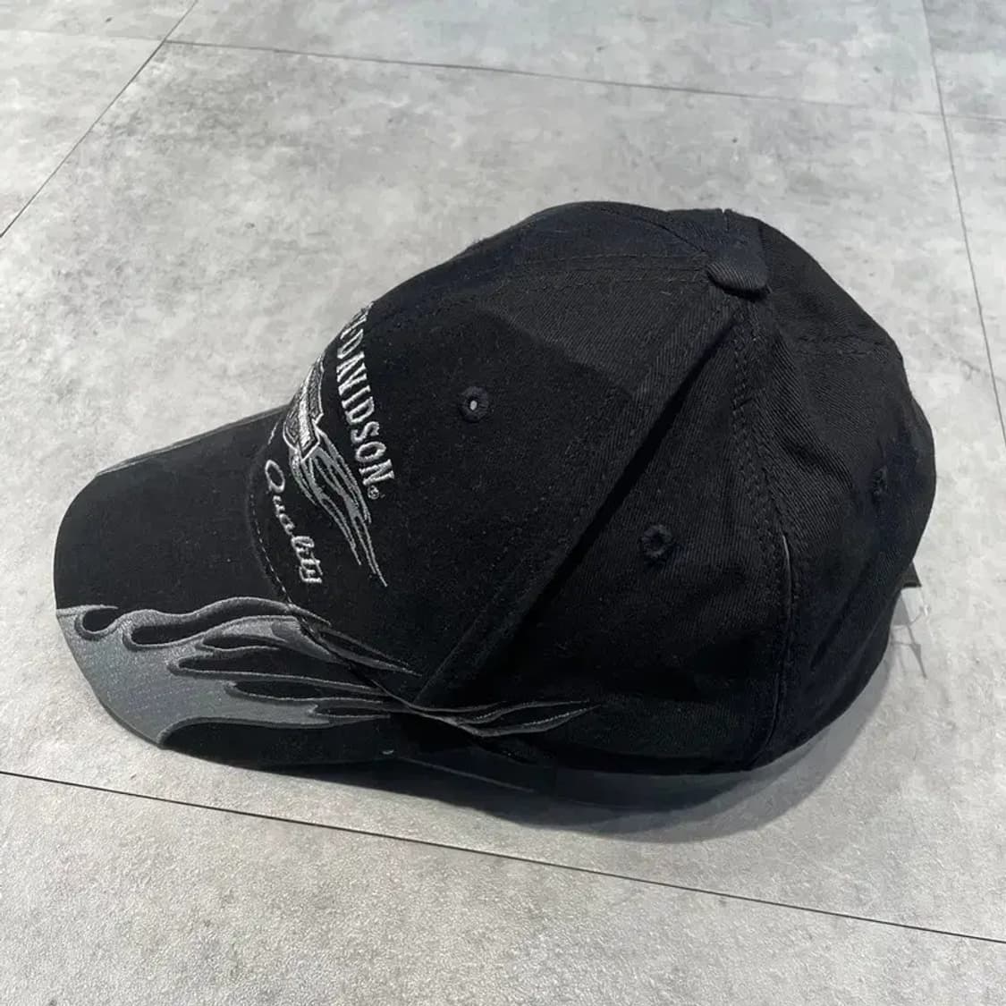 OS 할리데이비슨 플레임 볼캡 블랙 그레이 상품이미지4