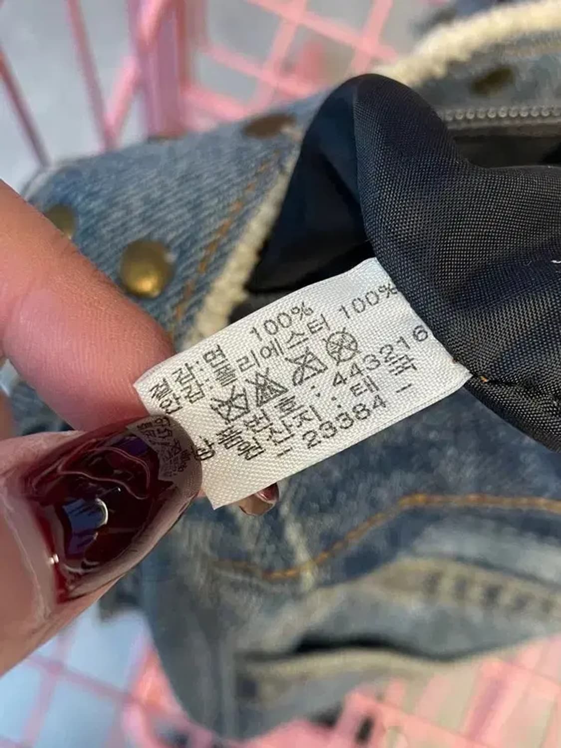 프리 미사용 빈티지 워싱 데님 여자 숄더백 상품이미지5