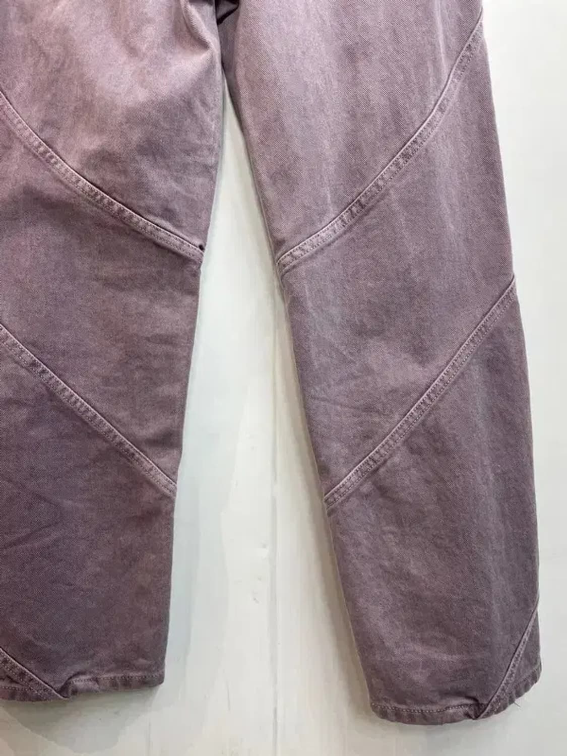 라지 UNUSED LAB 웨이브 피그먼트 데님 팬츠 퍼플 상품이미지8