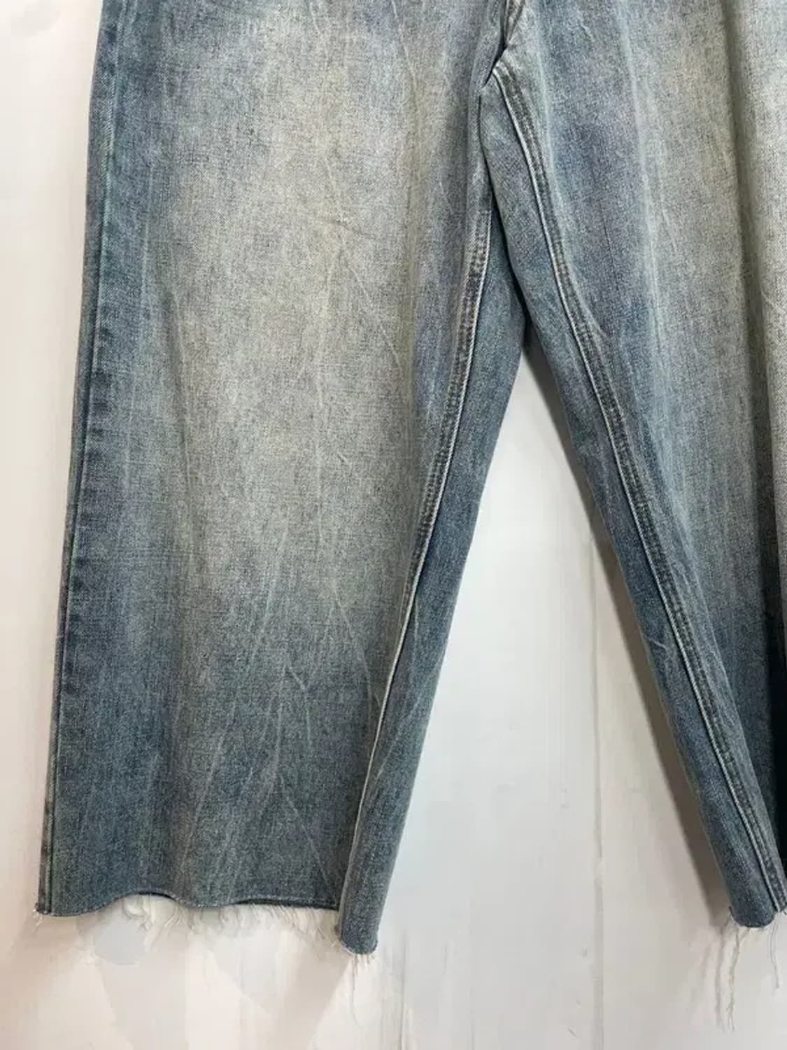 라지 DNSR 디엔에스알 데미지 와이드 워싱 데님 팬츠 상품이미지3