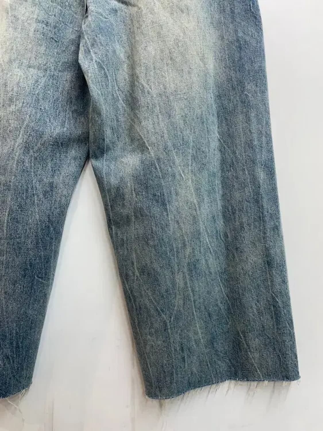 라지 DNSR 디엔에스알 데미지 와이드 워싱 데님 팬츠 상품이미지8