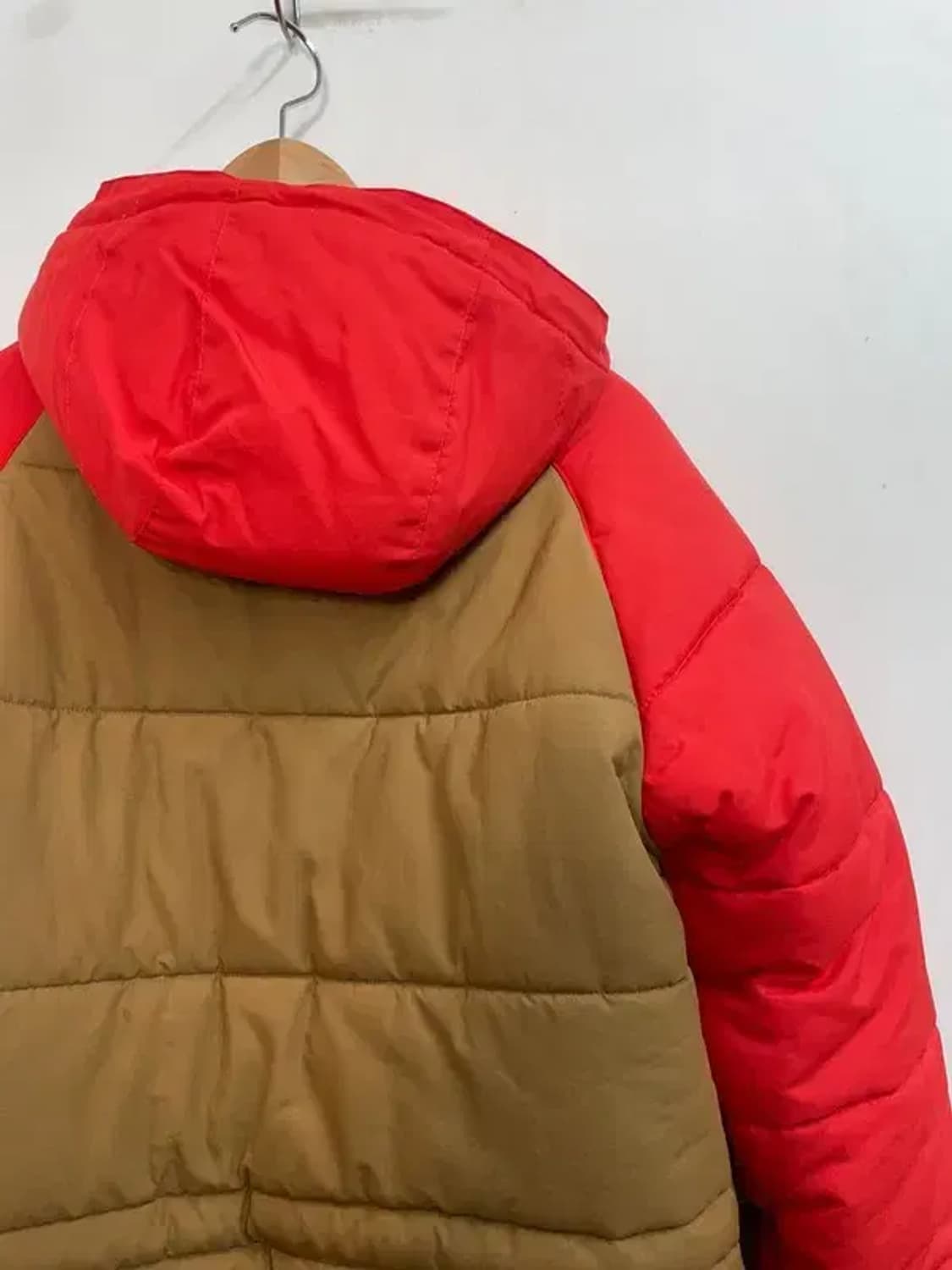 85 아디다스 컬러 블록 패딩 파카 브라운 올드스쿨 상품이미지10