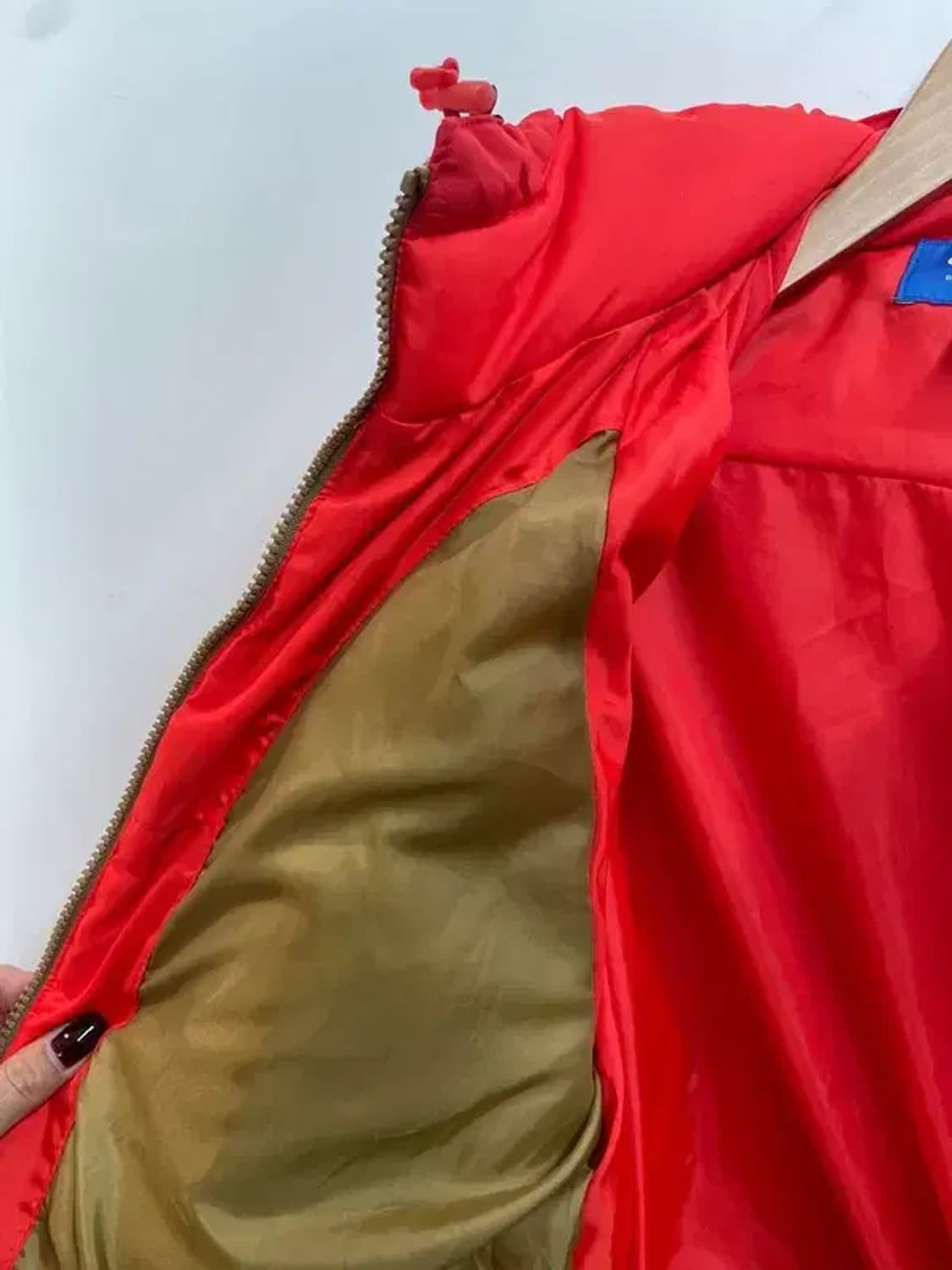 85 아디다스 컬러 블록 패딩 파카 브라운 올드스쿨 상품이미지6