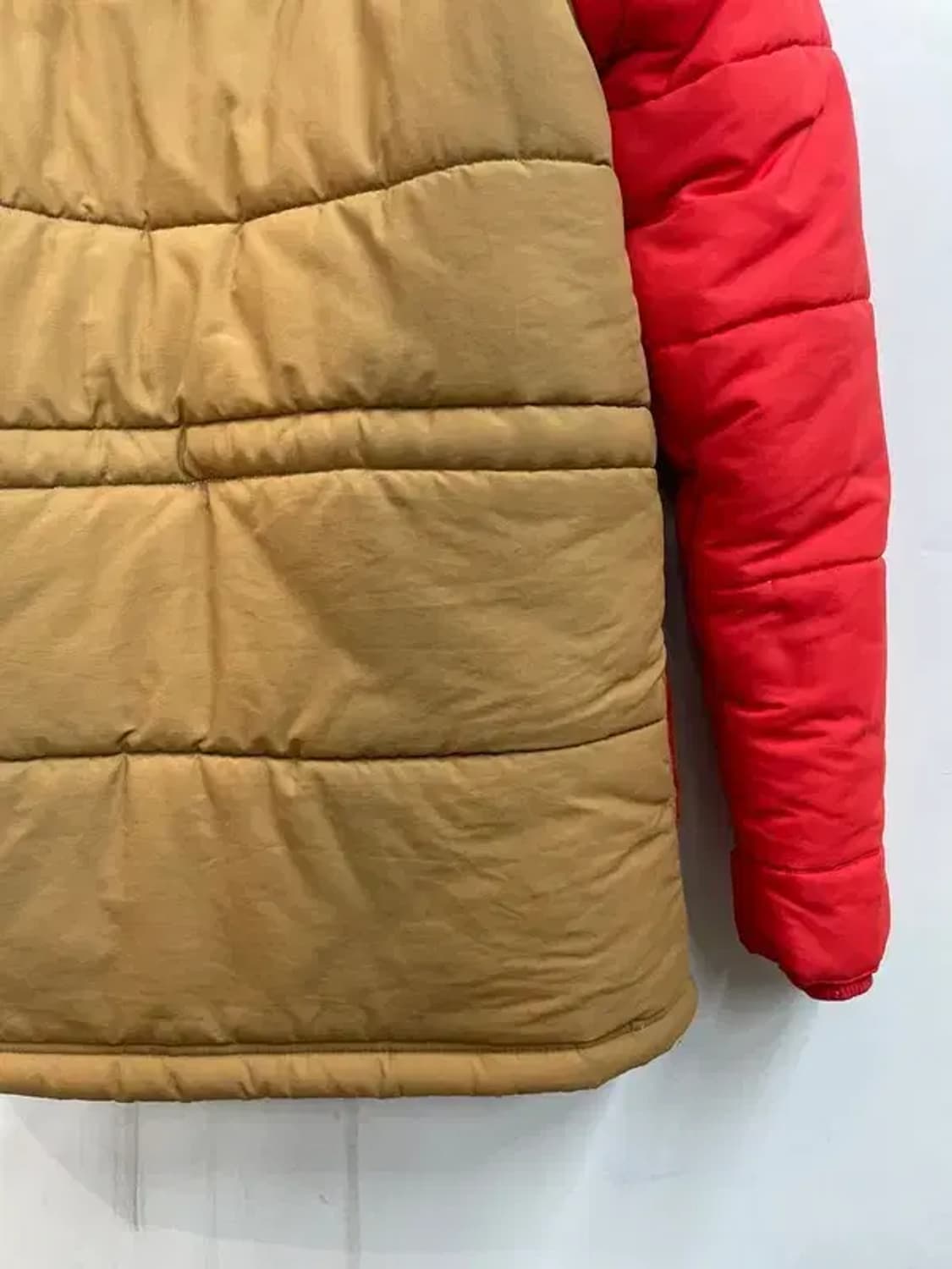 85 아디다스 컬러 블록 패딩 파카 브라운 올드스쿨 상품이미지9