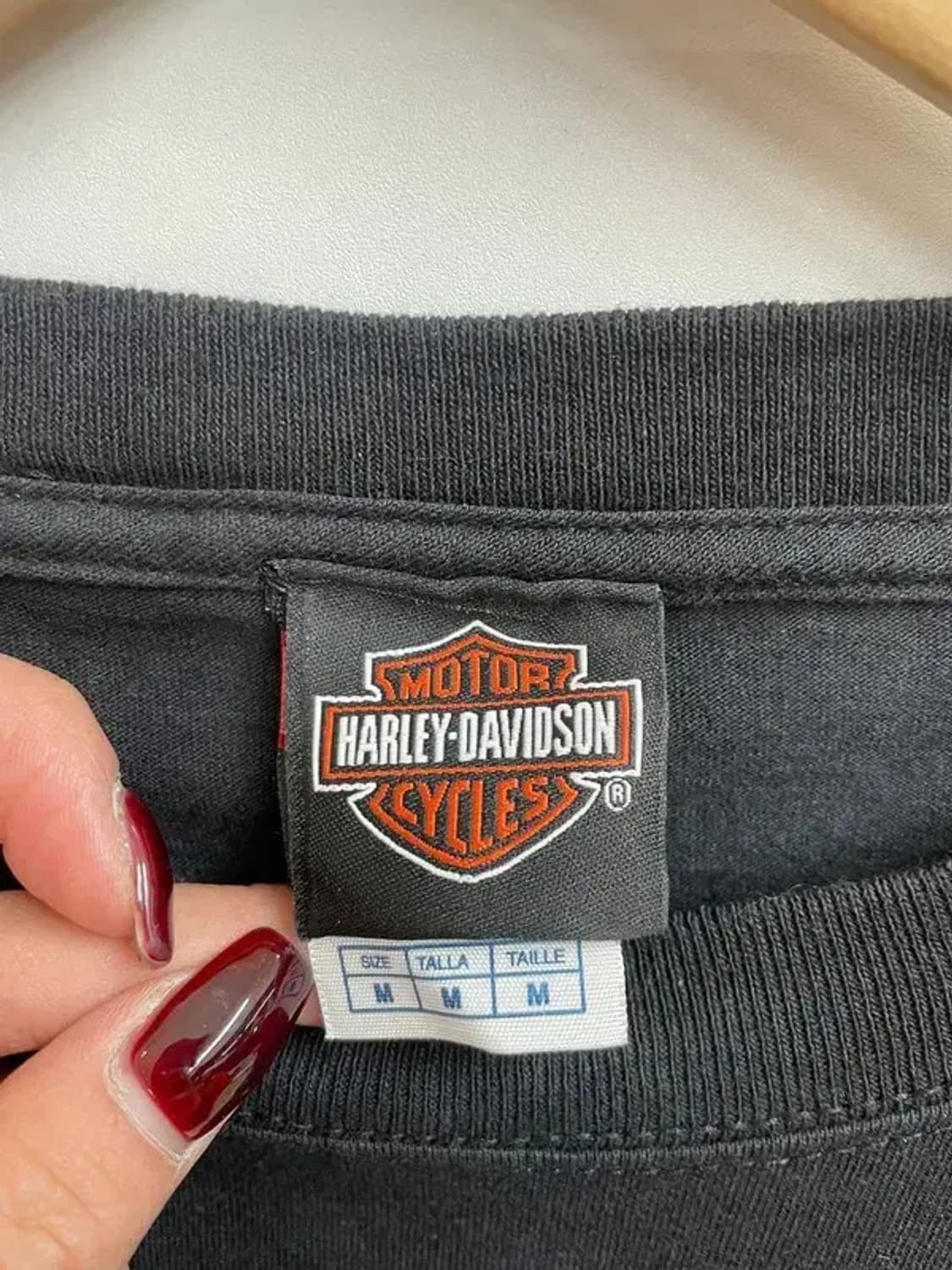 미디움 할리데이비슨 105 year 오버핏 블랙 긴팔티셔츠 상품이미지5