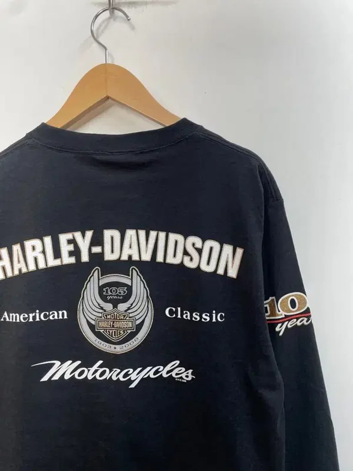 미디움 할리데이비슨 105 year 오버핏 블랙 긴팔티셔츠 상품이미지9