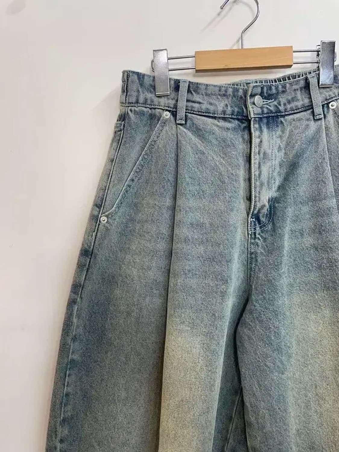 스몰 엑스톤즈 XTONZ 빅 와이드 벌룬 데님 팬츠 블루 상품이미지4