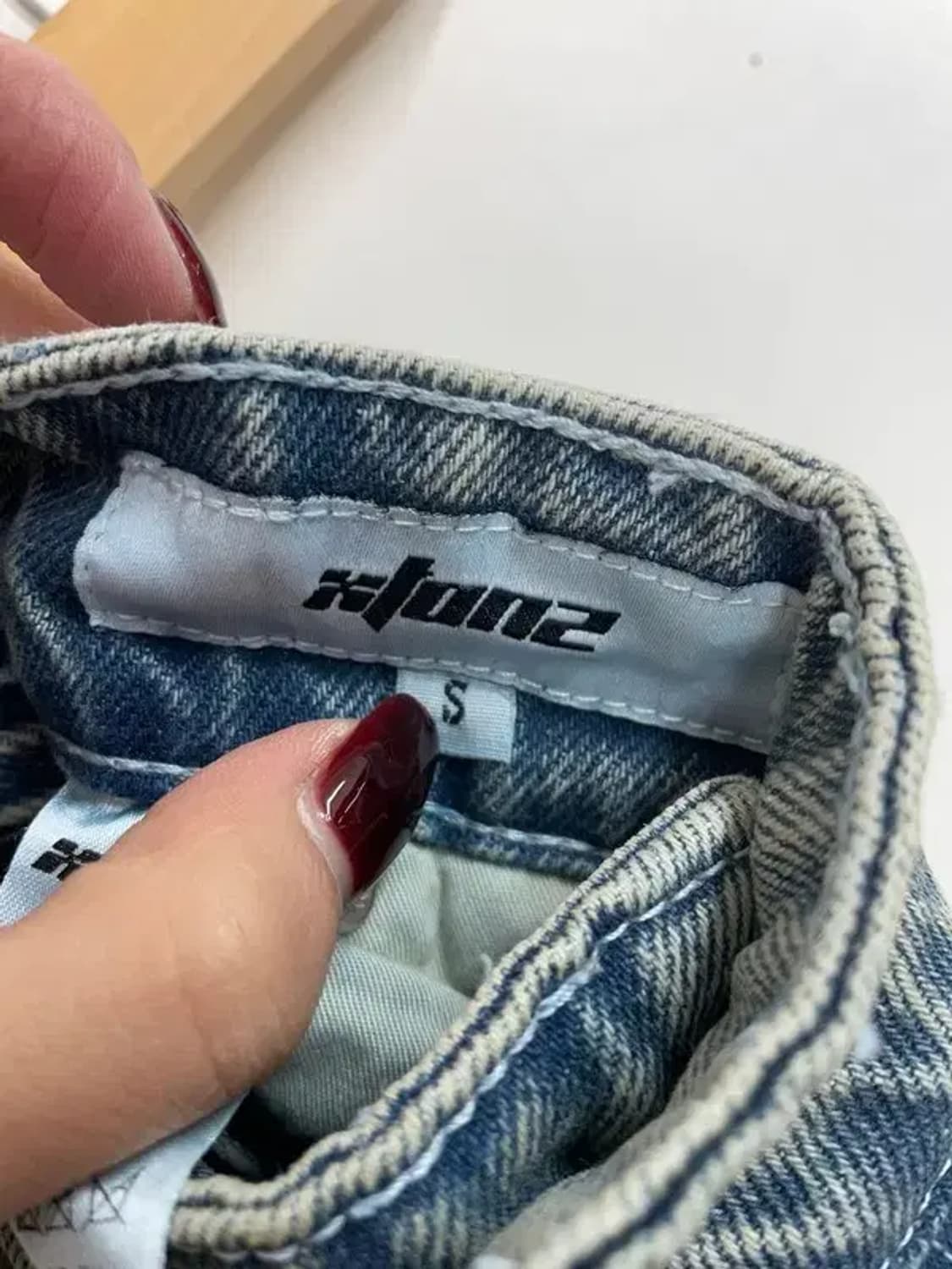 스몰 엑스톤즈 XTONZ 빅 와이드 벌룬 데님 팬츠 블루 상품이미지5