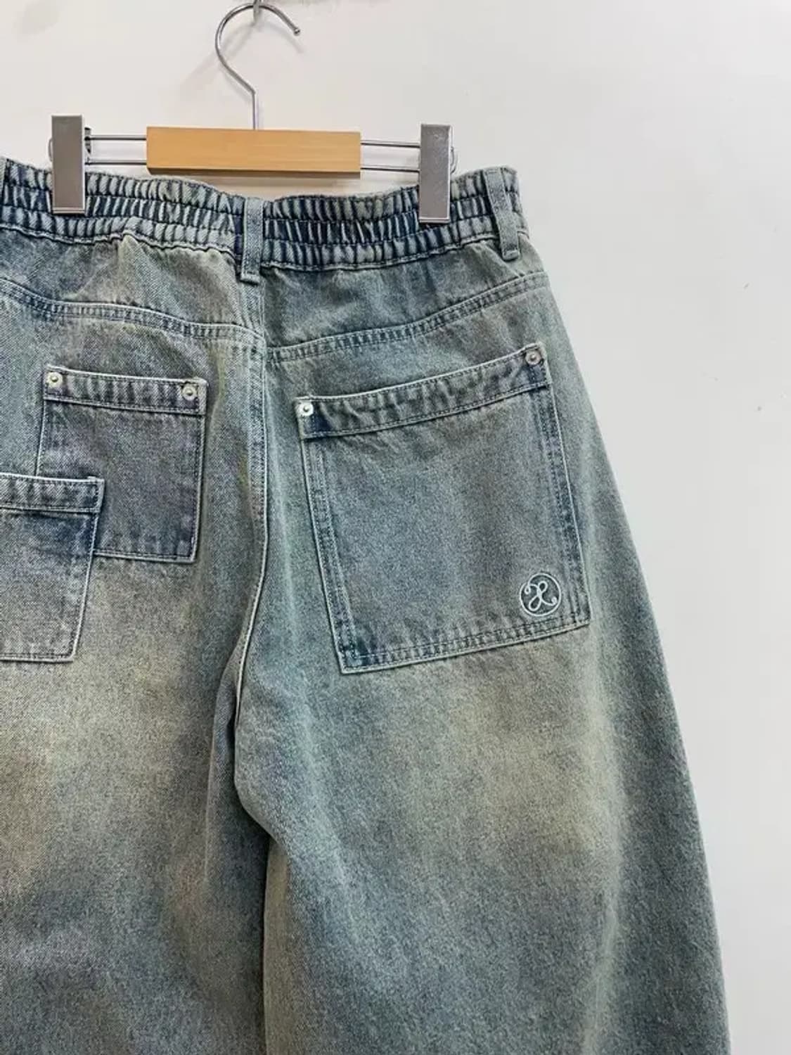 스몰 엑스톤즈 XTONZ 빅 와이드 벌룬 데님 팬츠 블루 상품이미지9