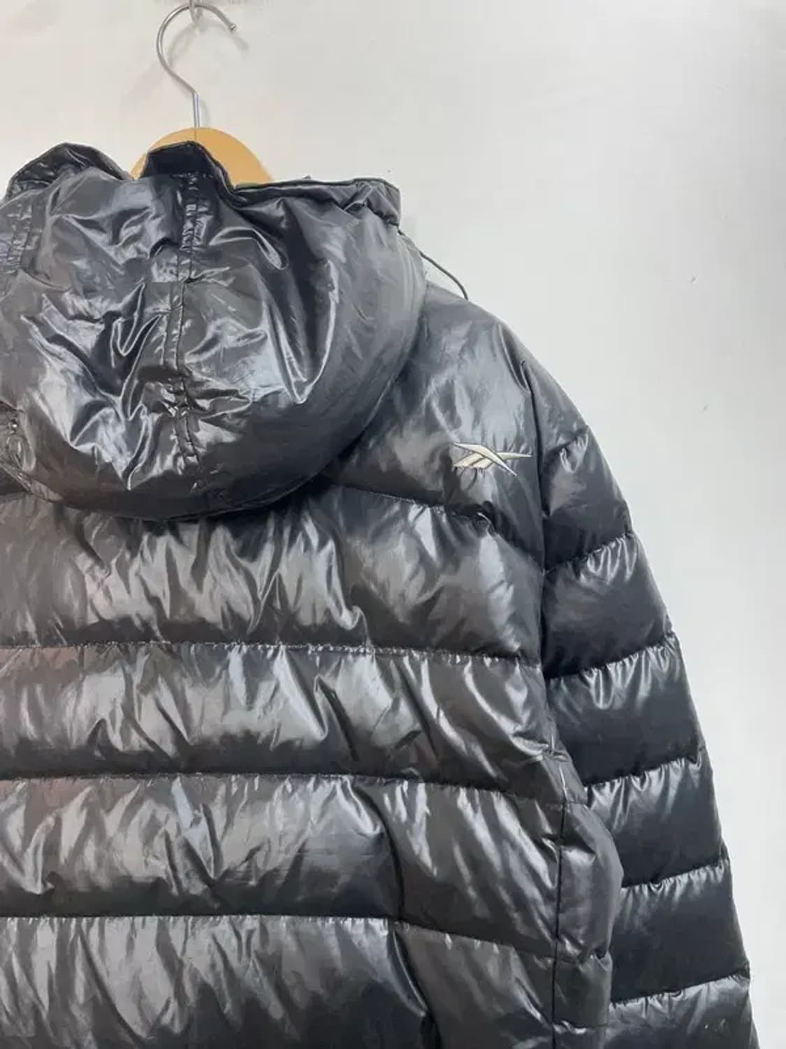 110 리복 베이직 다운 자켓 유광 패딩 점퍼 블랙 상품이미지10