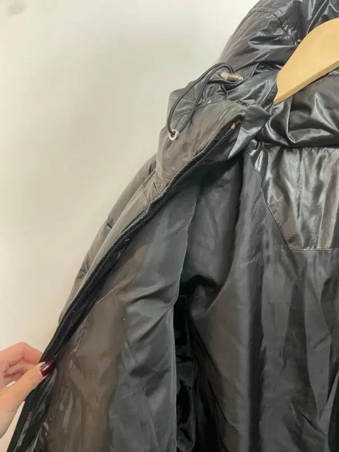 110 리복 베이직 다운 자켓 유광 패딩 점퍼 블랙 상품이미지6