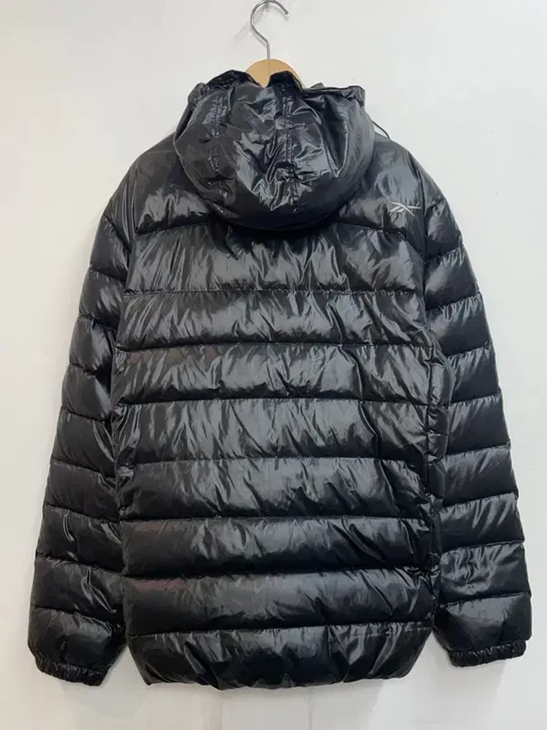 110 리복 베이직 다운 자켓 유광 패딩 점퍼 블랙 상품이미지8