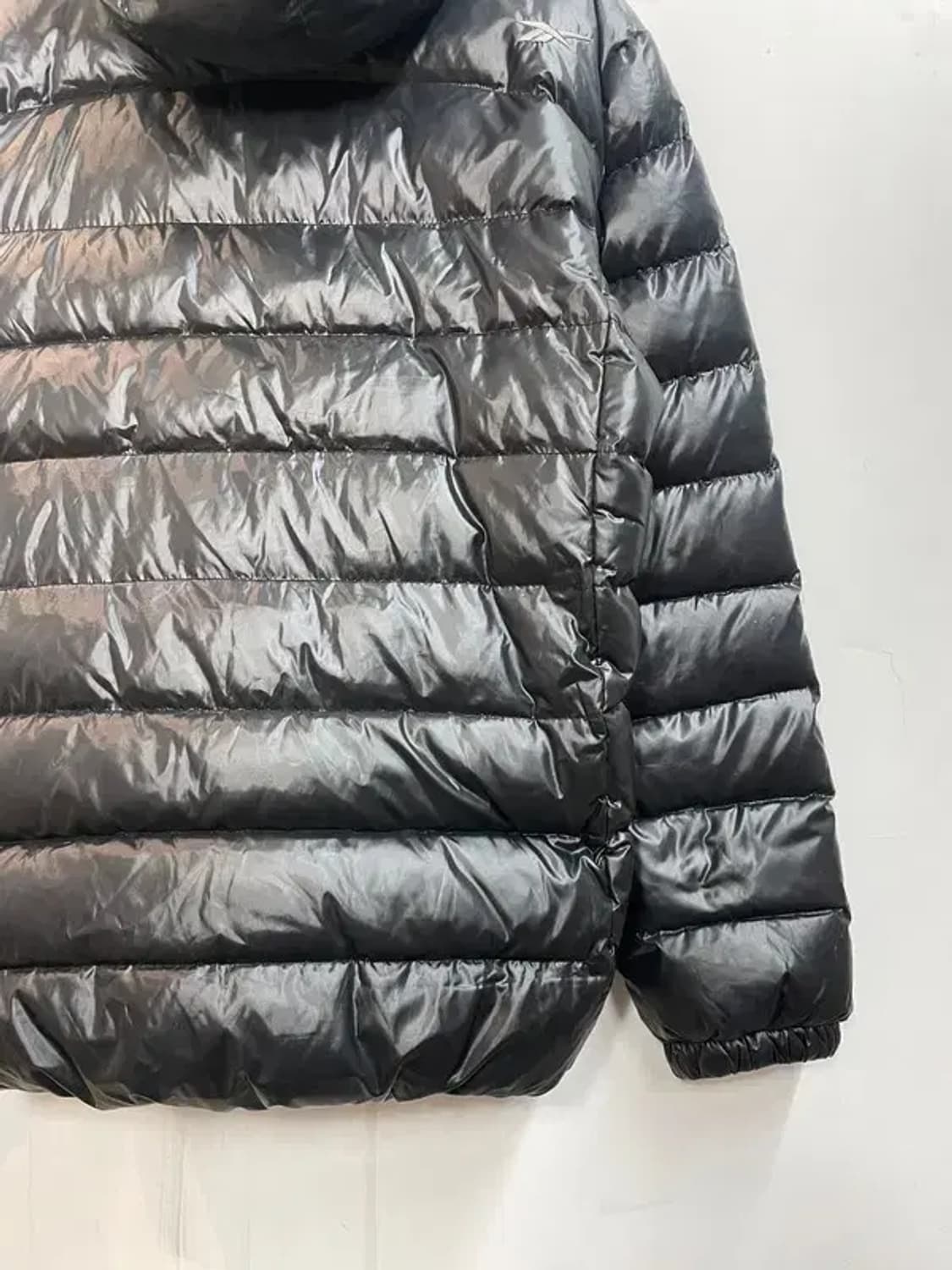110 리복 베이직 다운 자켓 유광 패딩 점퍼 블랙 상품이미지9