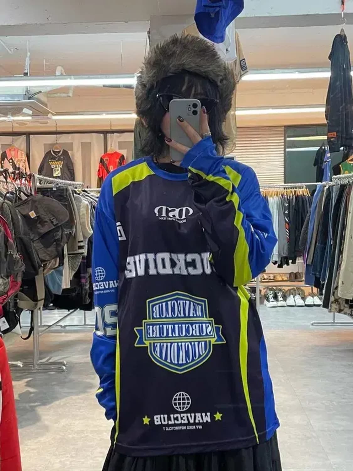 라지 덕다이브 모터사이클 롱슬리브 져지 긴팔티 상품이미지1