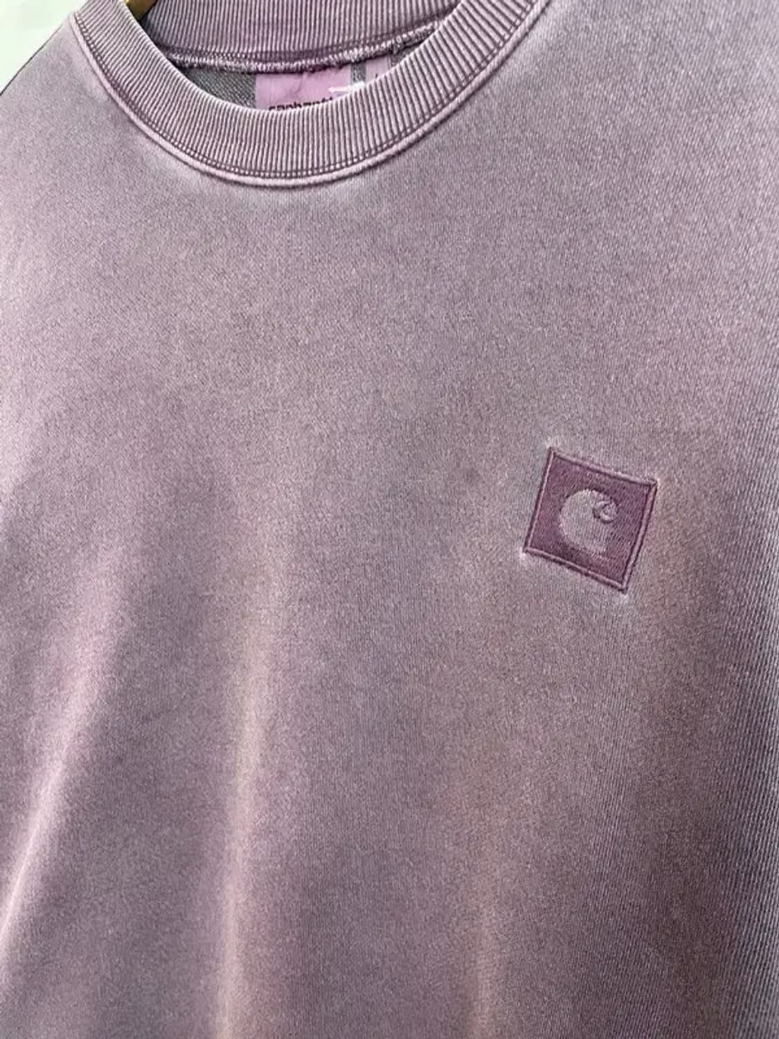 라지 칼하트 퍼플 오버핏 맨투맨 티셔츠 상품이미지5