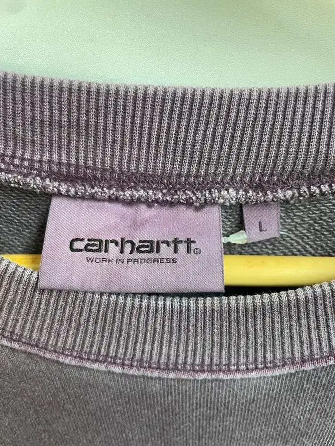 라지 칼하트 퍼플 오버핏 맨투맨 티셔츠 상품이미지6