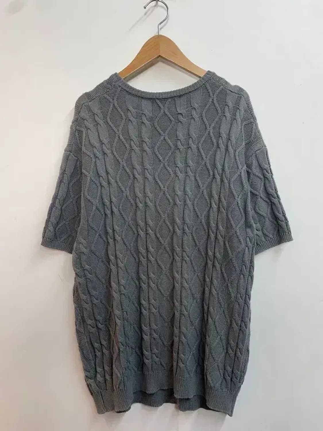 라지 액스톤즈 와플 니트 반팔 티셔츠 상품이미지7