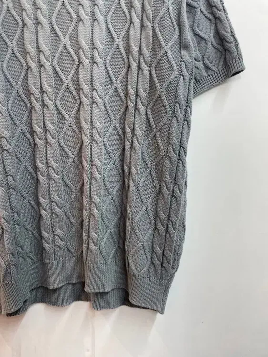 라지 액스톤즈 와플 니트 반팔 티셔츠 상품이미지8